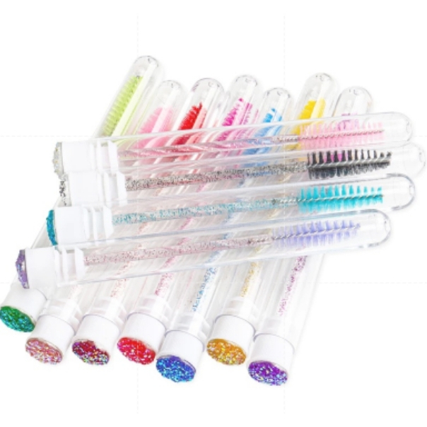Kit Com 10 Escovinhas Com Tubetes Para Extensão De Cílios