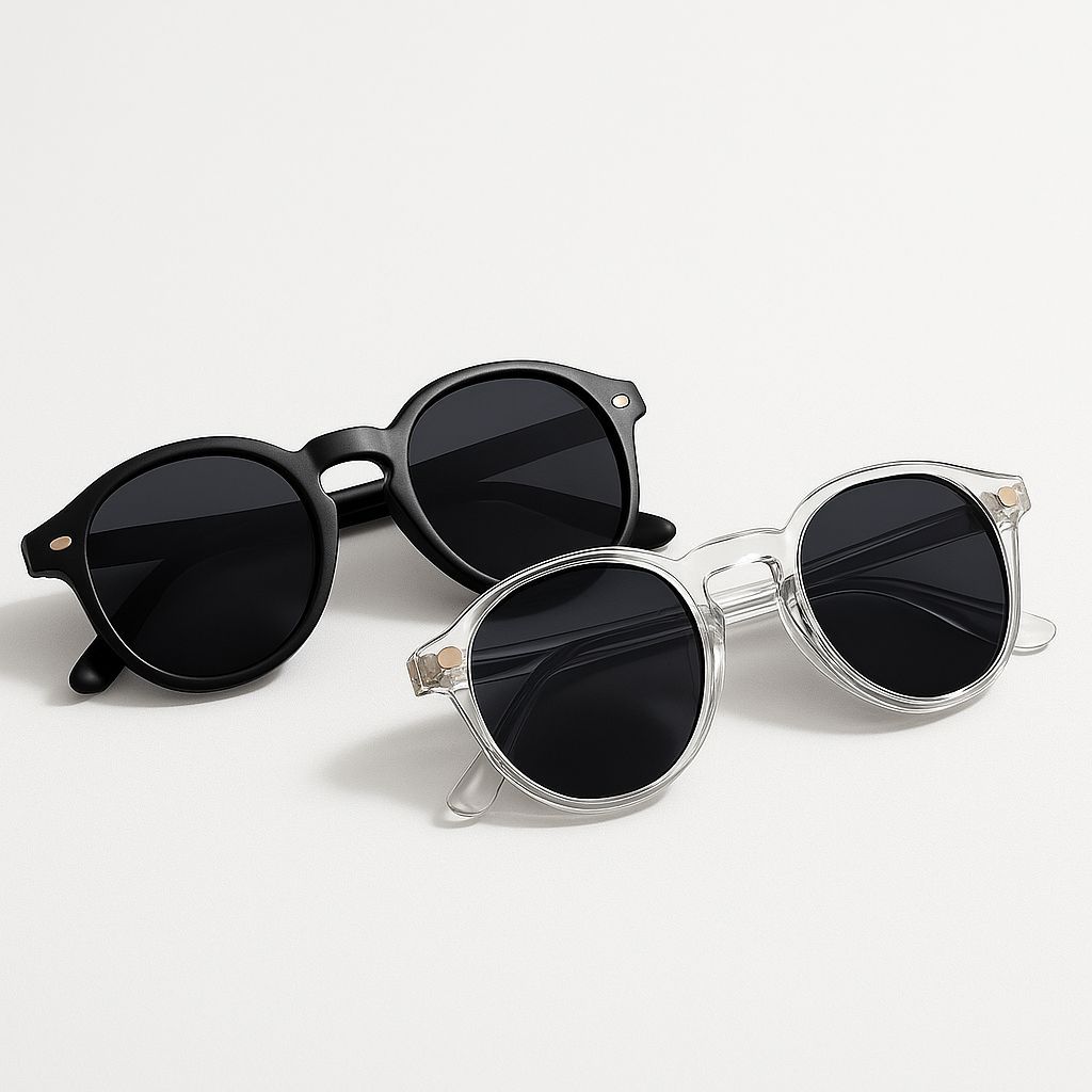 Kit 2 oculos de sol redondo behave new gray na moda unissex proteçao uv400