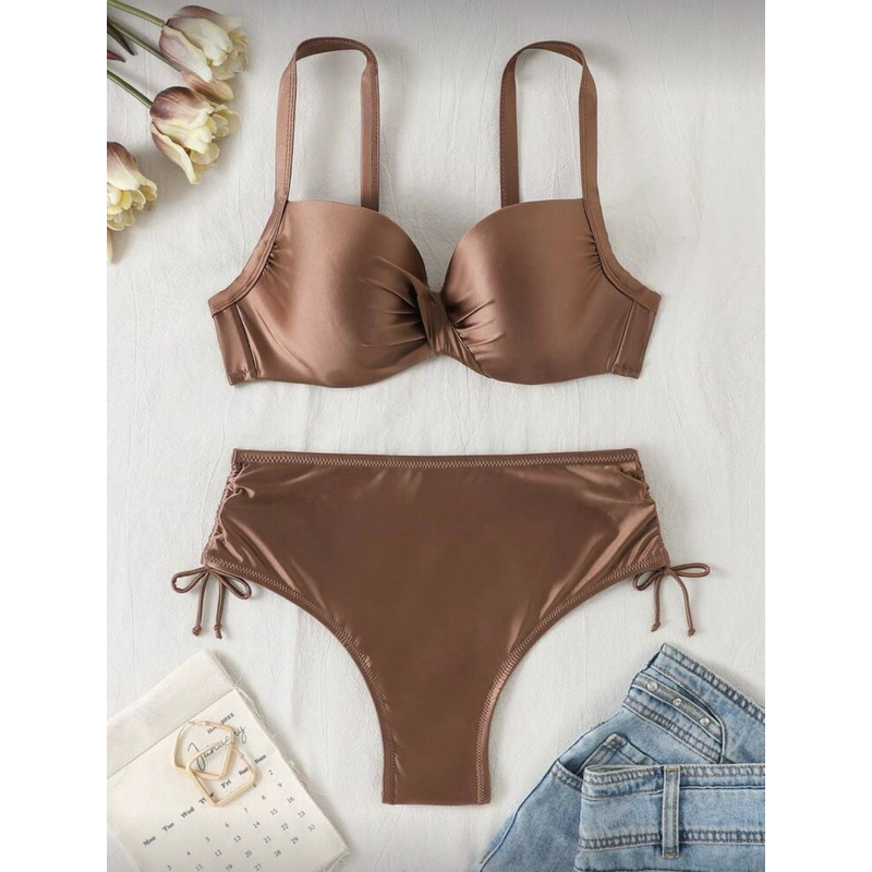 VEST Biquíni Plus Size com Bojo e Laterais Ajustáveis que Valorizam as Curvas 2025 XX548 em Oferta na Shopee