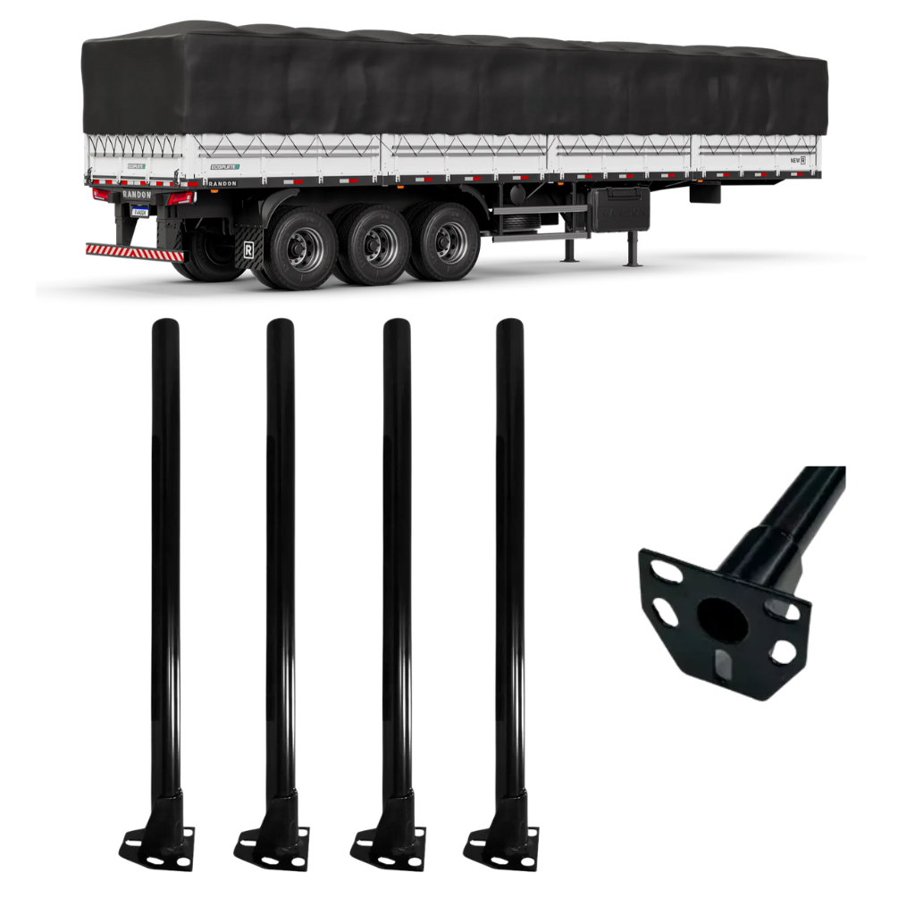 Kit 2/4 Suporte Universal Varão Paralama Carreta Randon Facchini Noma Guerra Todas Resistente