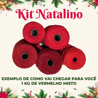 |LANÇAMENTO SOLTINHOS NATALINO| Fio De Malha Brasil - Otimo CUSTO-BENEFÍCIO -  Vermelho Mistos em Oferta na Shopee