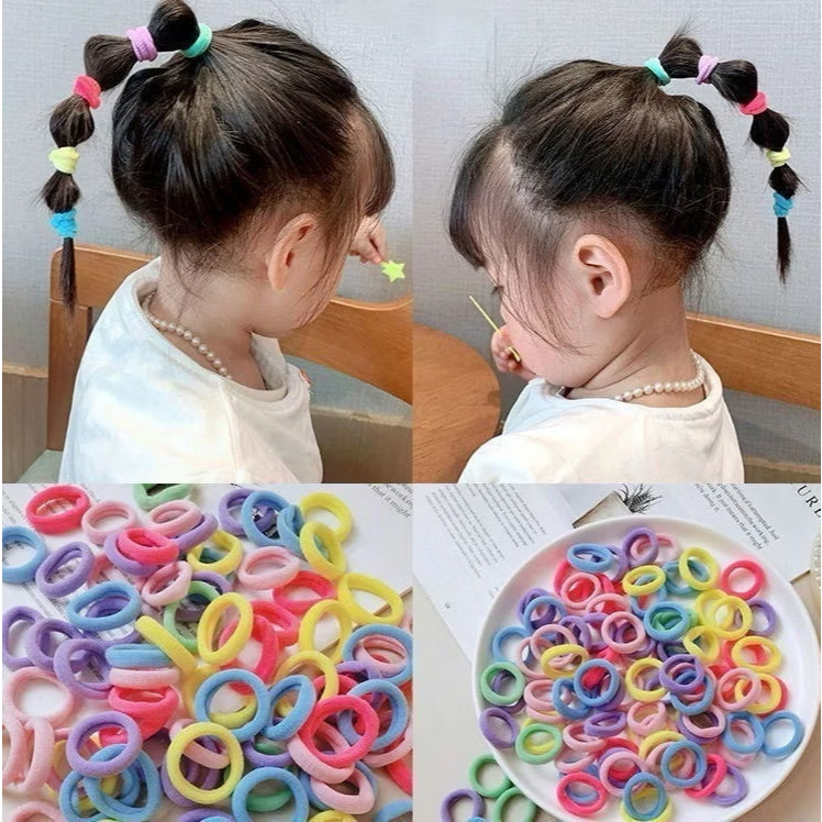 kit 90/180/360 elasticos de Cabelo Tipo Meia Xuxinha Criança Adulto Rabicó Pequeno