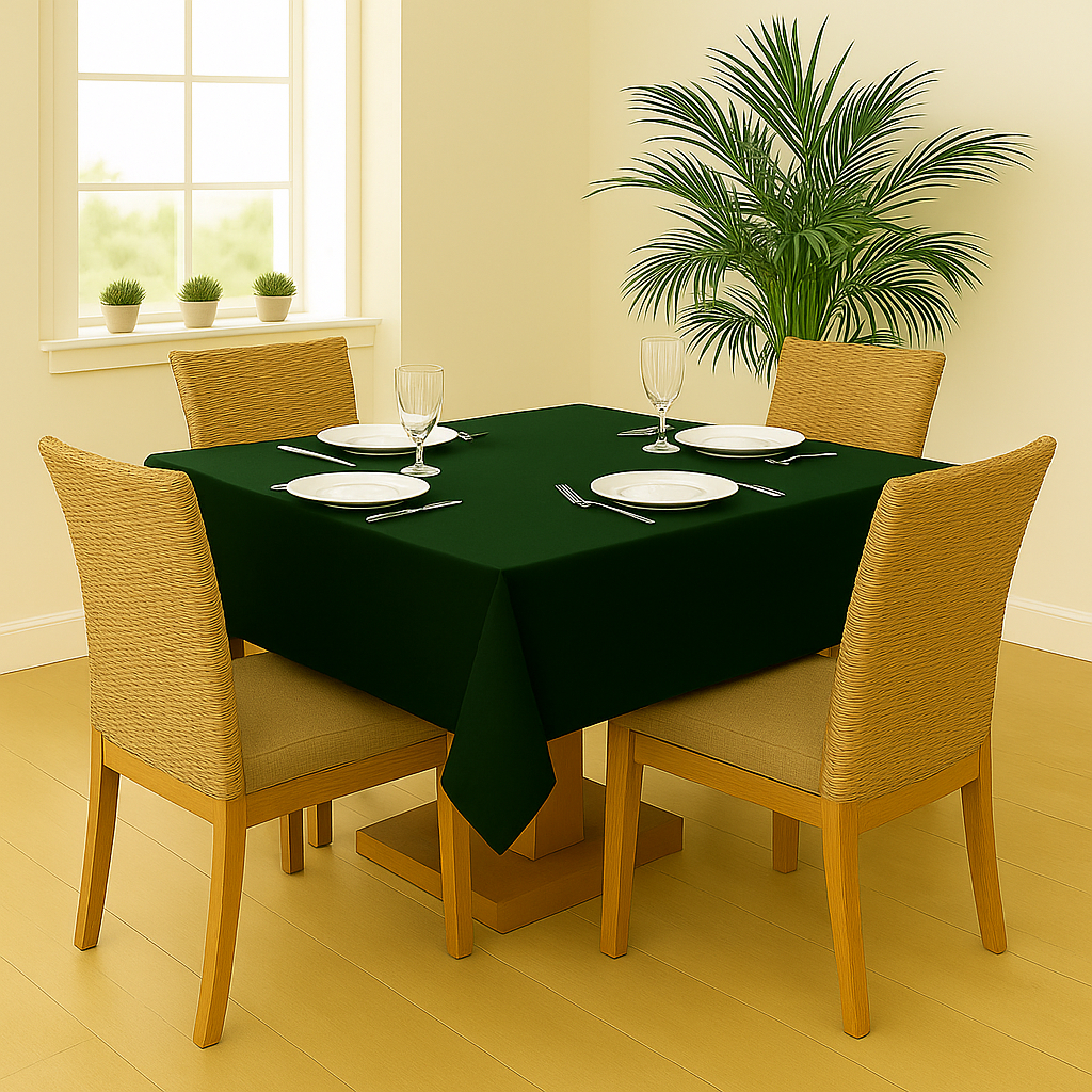 Toalha de Mesa em Oxford 1,50x1,40 Quadrada p/4 Lugares - Decoração Cozinha, Mesa Posta, Sala Jantar