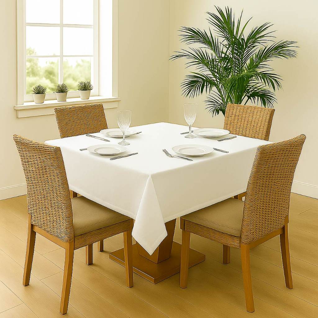 Toalha de Mesa Oxford 2,00x1,40 Retangular p/ 6 Lugares - Decoração Cozinha, Mesa Posta, Sala Jantar