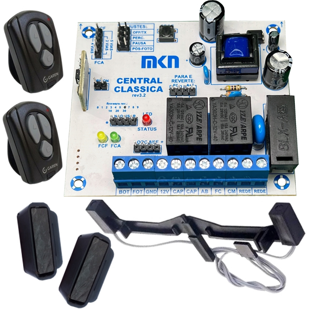 PLACA CENTRAL COM FIM DE CURSO E TX PARA MOTOR KDZ GAREN