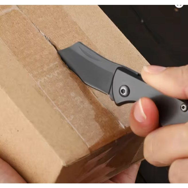 Mini faca de dobramento aço inoxidável faca frutas edc express caixa corte portátil ferramenta carry on chaveiro bolso