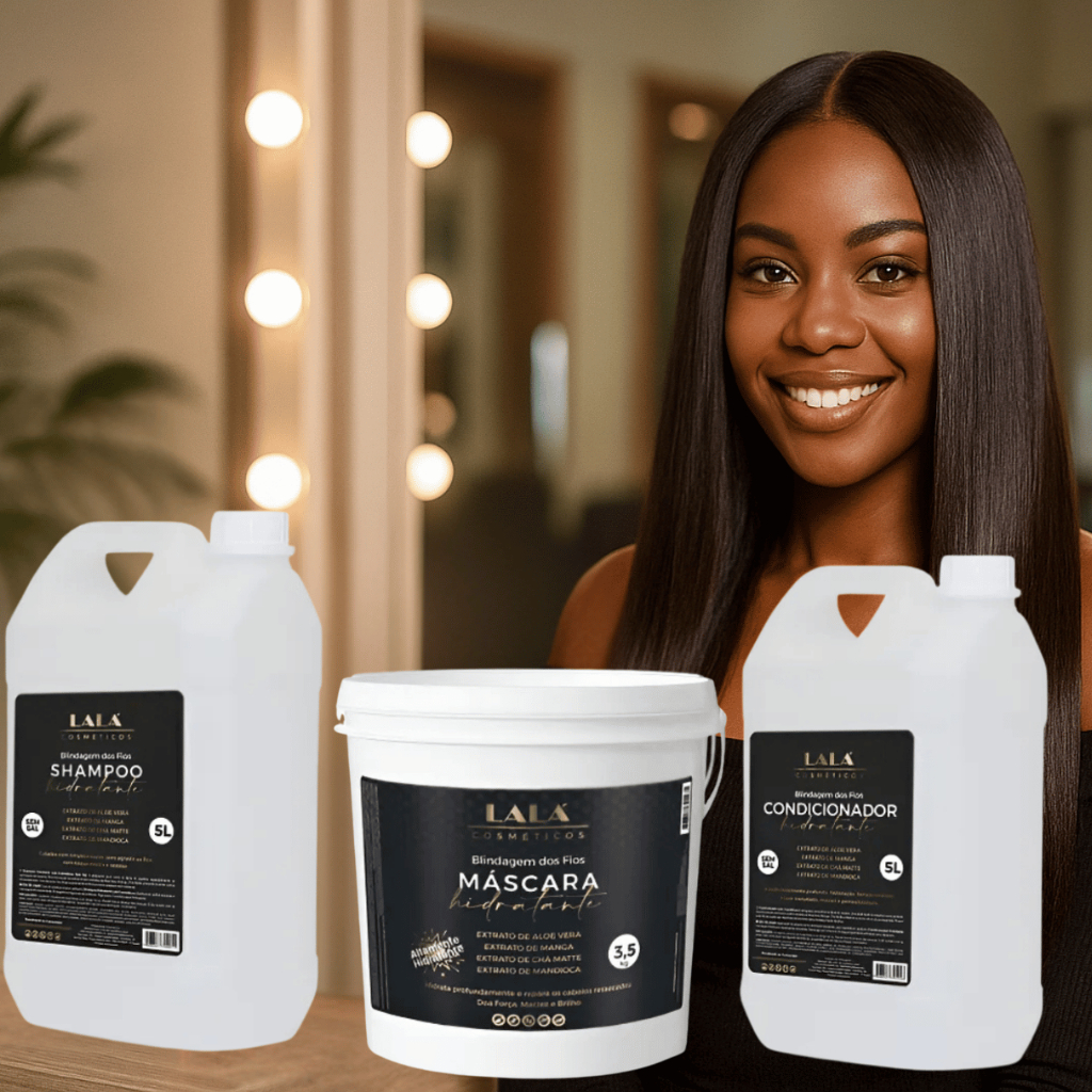 Blindagem Dos Fios kit de Tratamento Capilar Shampoo 5l, Mascara Hidratante 3,5kg e Condicionador 5L