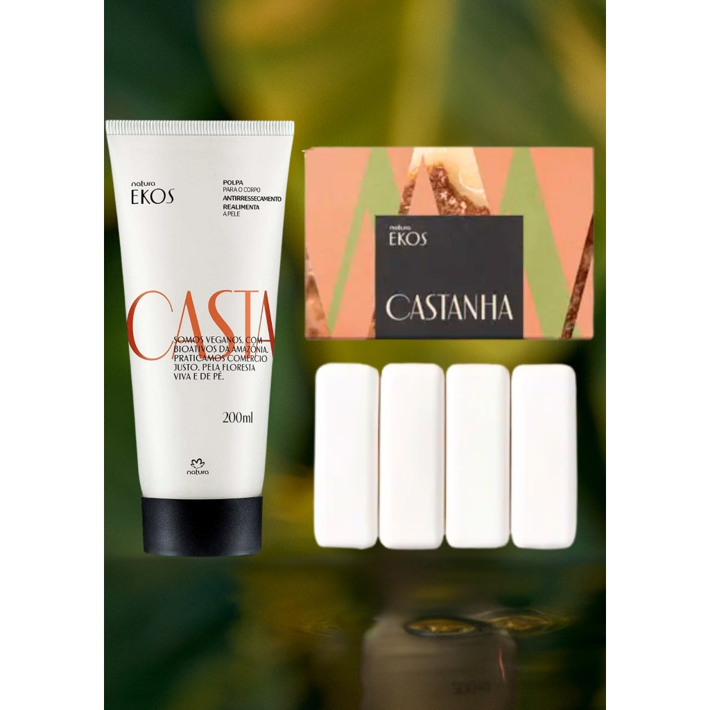 Kit Natura Ekos Castanha Natal - Creme 200 ml + Sabonete Em Barra