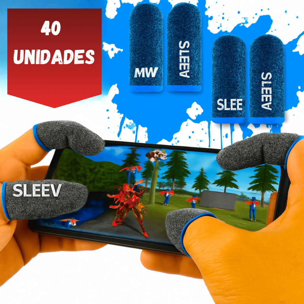 Kit Com 8 Unidades de Luva de Dedo Anti-Suor Para Celular Jogos Gamer FPS Free Fire Pubg Mobile luvinhas em Oferta na Shopee