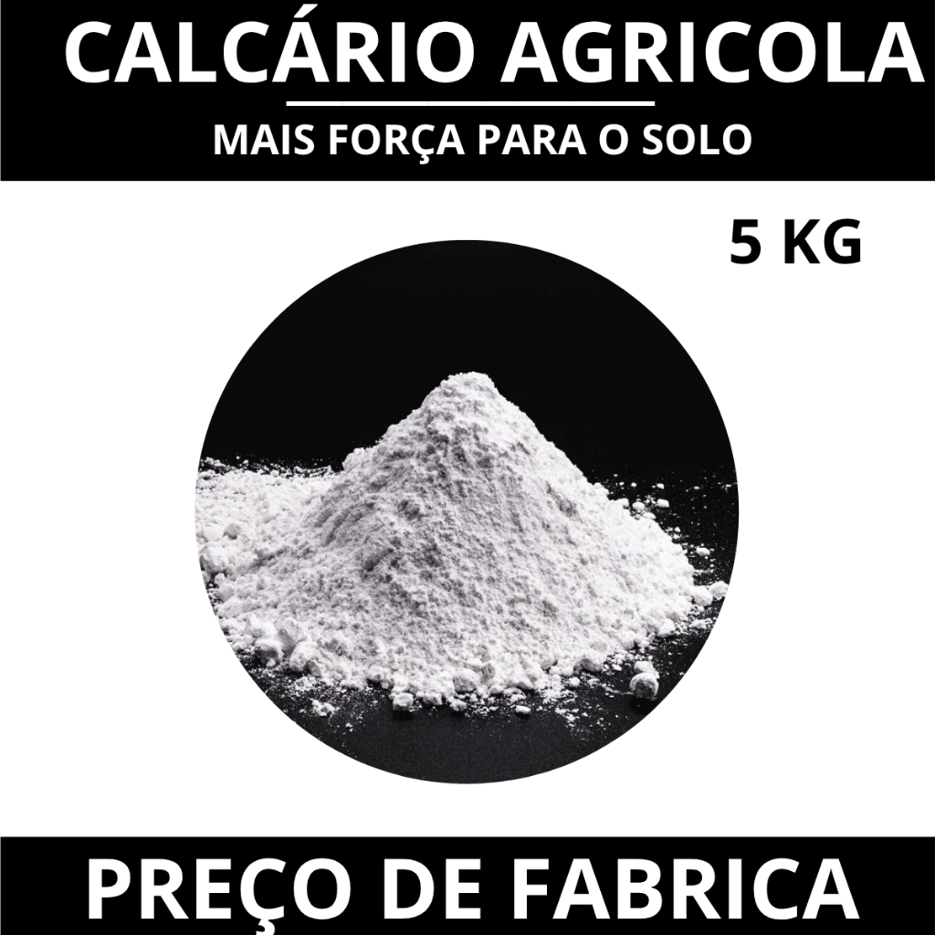 5KG Calcário Agrícola Dolomítico 80% Calcio e Magnésio Corretor De Solo Hortaliças Flores Rosas em Oferta na Shopee