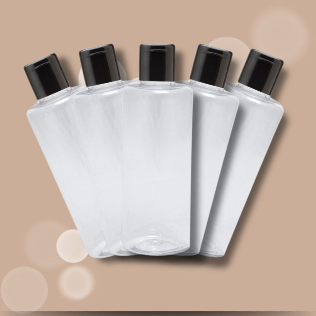 Kit 5 Frascos Viagem Internacional Plástico Transparente de 100ml