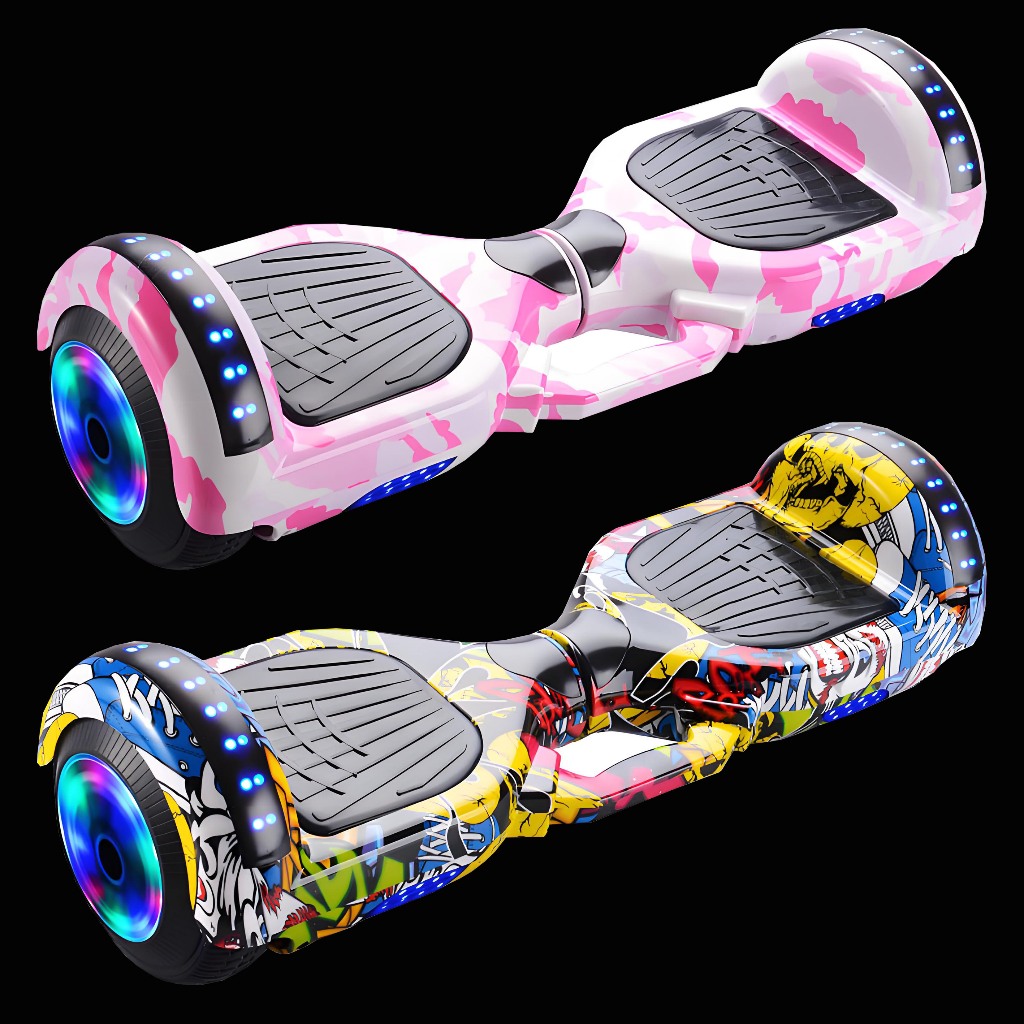 Hoverboard Infantil Elétrico 6.5" com LED, Bluetooth e Bateria de Longa Duração P10