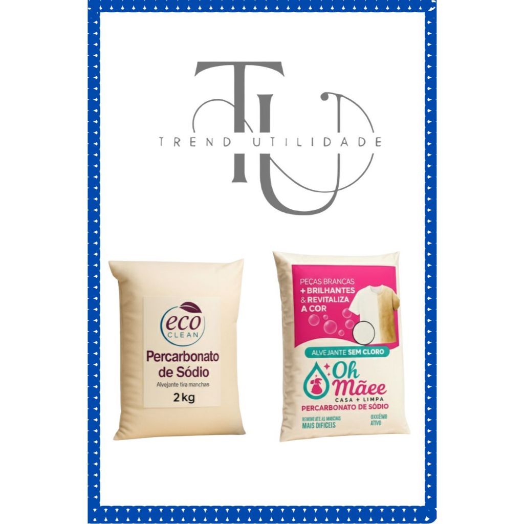 Kit Percarbonato de Sódio 2KG + Alvejante de Roupas em Pó 500G Tira Manchas em Oferta na Shopee