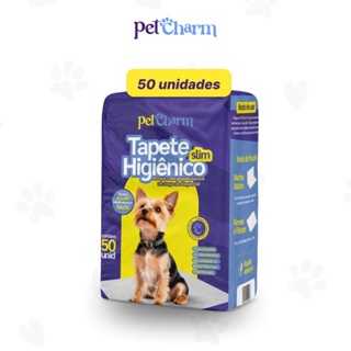 Tapete Higiênico PetCharm Slim -Tamanho 50cm x 60cm Para Cachorros - 50 unidades em Oferta na Shopee