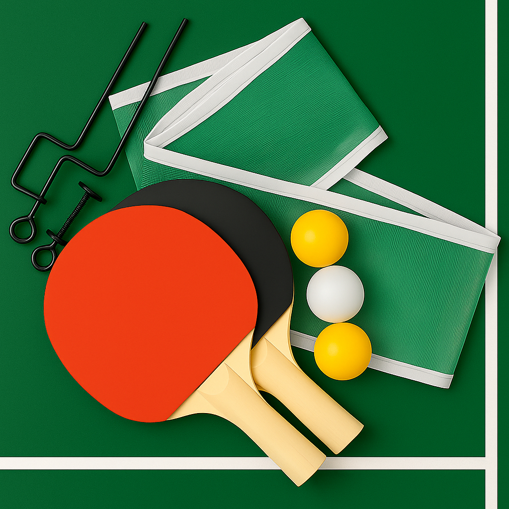 Kit Tenis Mesa Ping Pong Completo 2 Raquetes 3 Bolas Suporte Rede Ajustavel