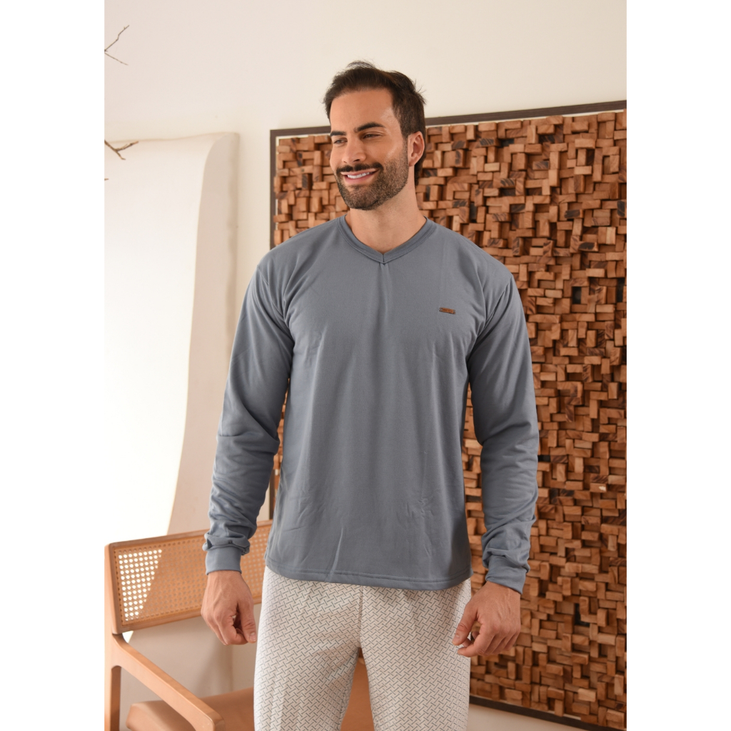 Pijama Inverno Adulto Moletom Soft Plush Quentinho O Melhor Masculino Xadrez