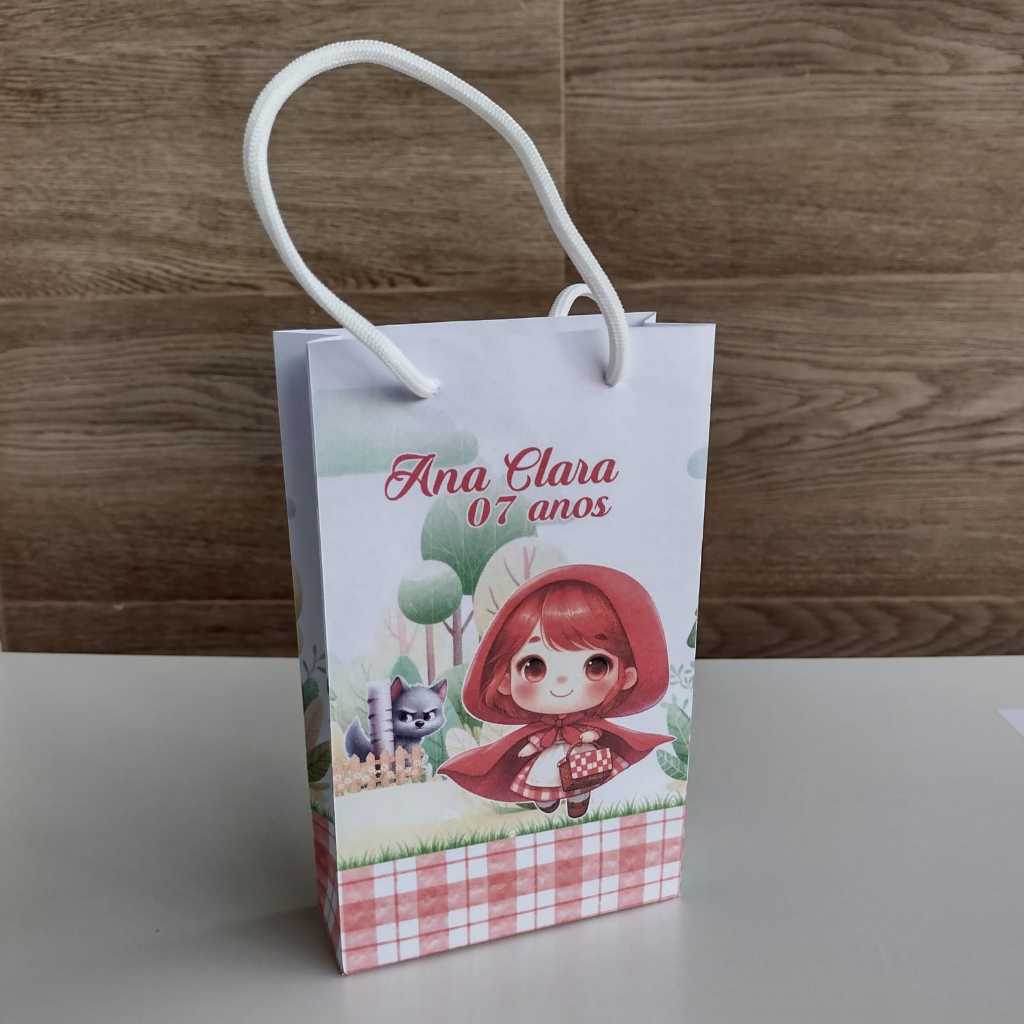 Sacolinha Surpresa Personalizada Chapeuzinho Vermelho Lembrancinha Aniversário