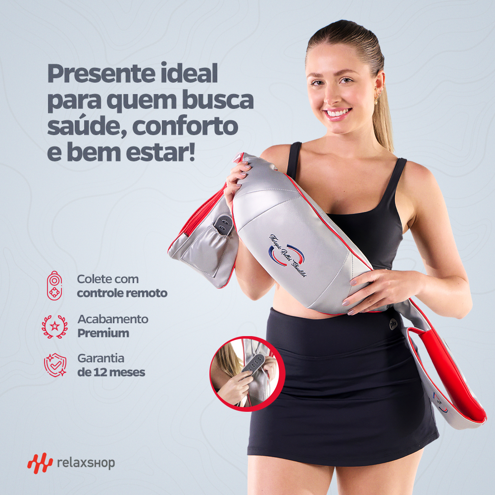 Colete De Massagem Elétrico Terapic Shiatsu Roller  Original Relaxshop