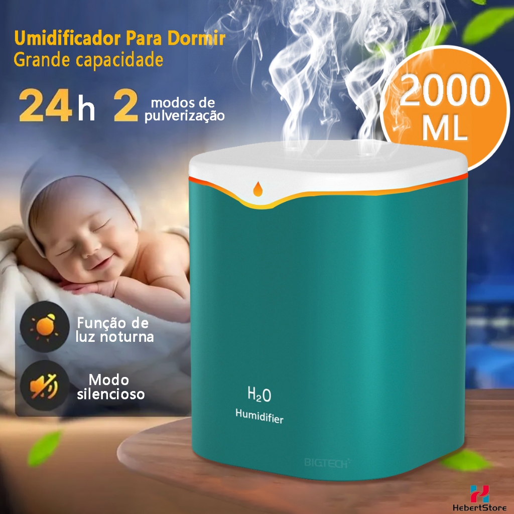 Umidificador Grande De Ar 2 Litros Umidificador De Ar E Aromatizador Bicos Dupla Difusor Aromatizador em Oferta na Shopee