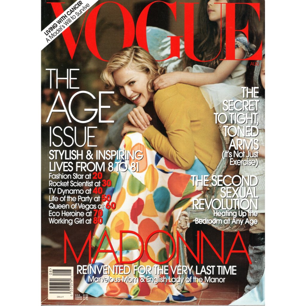 Madonna Revista Vogue Agosto de 2005, importada dos EUA