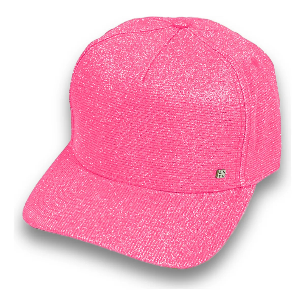 Boné Brilhante Premium Lonita Com Glitter - Aba Curva Fitão - Rosa