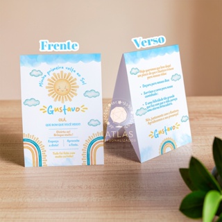 Kit Plaquinhas de agradecimento - Centro de mesa (Primeira Volta ao Sol) em Oferta na Shopee