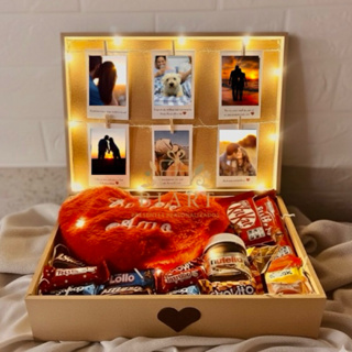 Caixa Presente decorada com led fotos e personalização namorados amigas dia das crianças natal em Oferta na Shopee