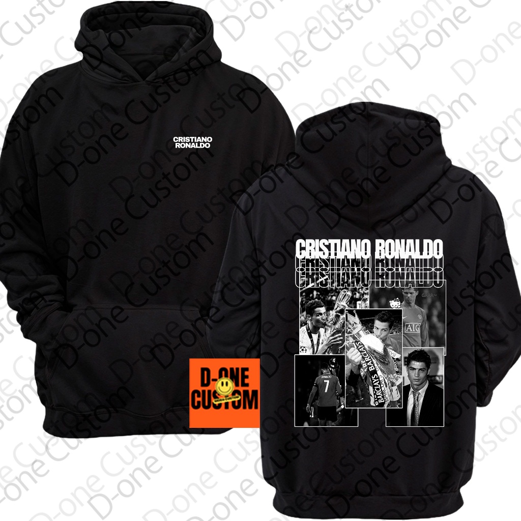 Blusa Moletom Estampado Cristiano Ronaldo CR7 Jogador Montagem Exclusiva de Frio Capote Quente em Oferta na Shopee