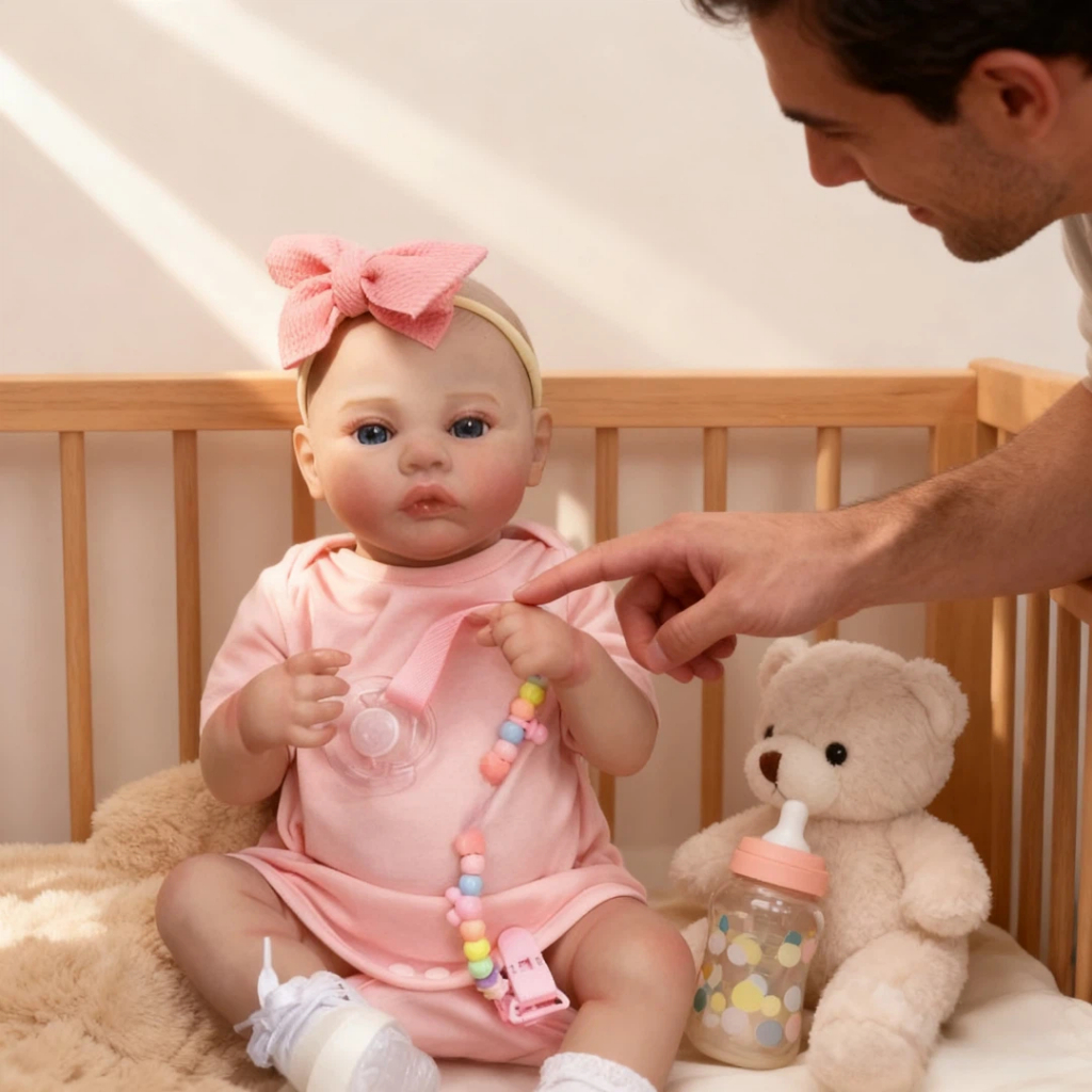 Bebê Reborn Boneca Silicone Realista 48cm Menina Rosa Barato