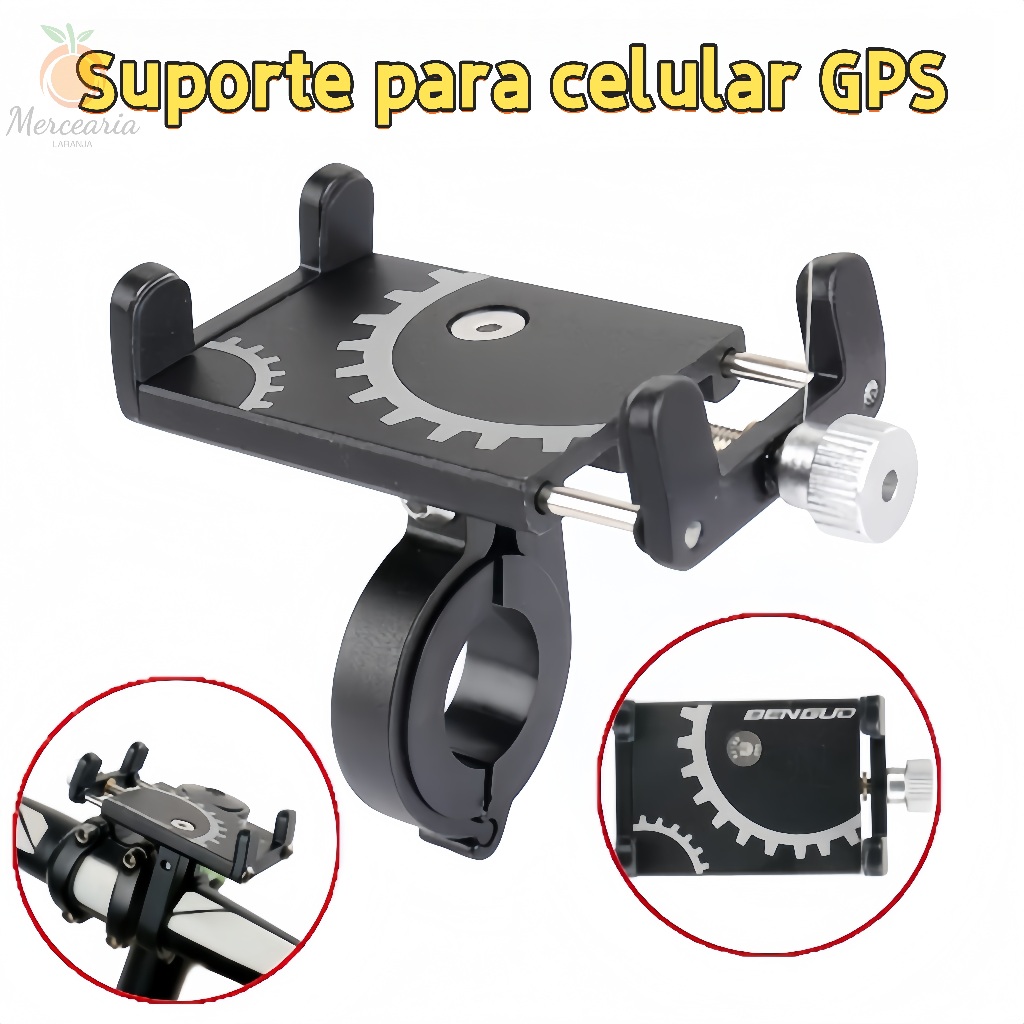 Suportes para celular/GPS para bicicletas e motocicletas, suportes para guidão de motocicleta, liga de alumínio