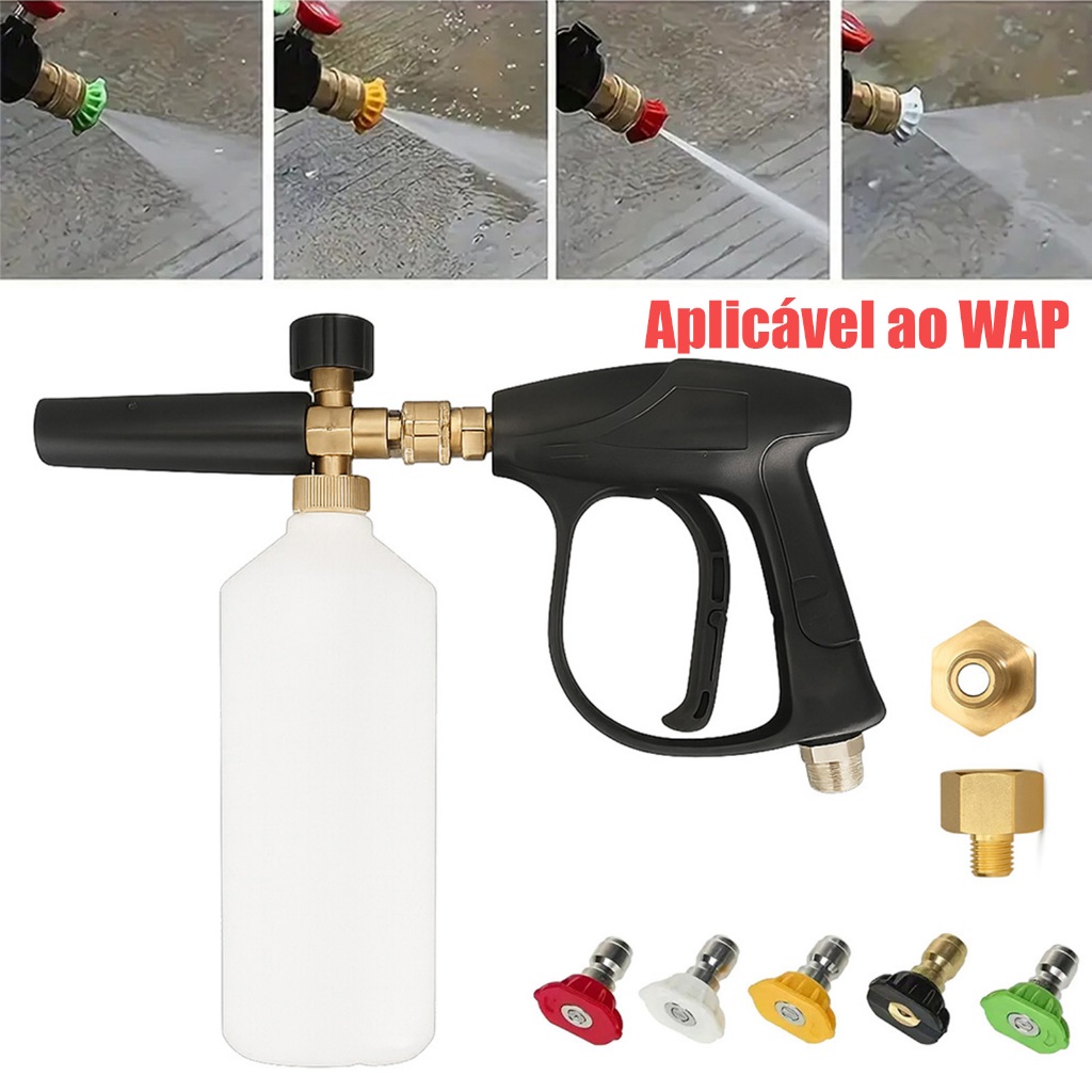 Kit Universal para Lavadora de Alta Pressão WAP– Pote de Espuma PA com Plugue Rápido 1/4" e Pistola Doméstica em Oferta na Shopee