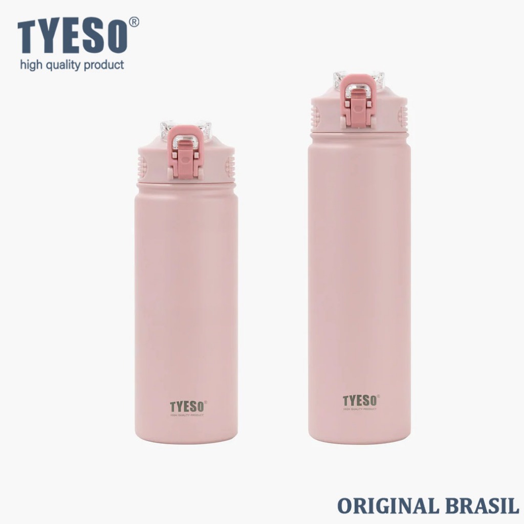 TYESO Garrafa Térmica 600ML Copo Espacial com Vedação 100% Antivazamento Tampa de Pressão Funcionamento com Uma Mão em Oferta na Shopee