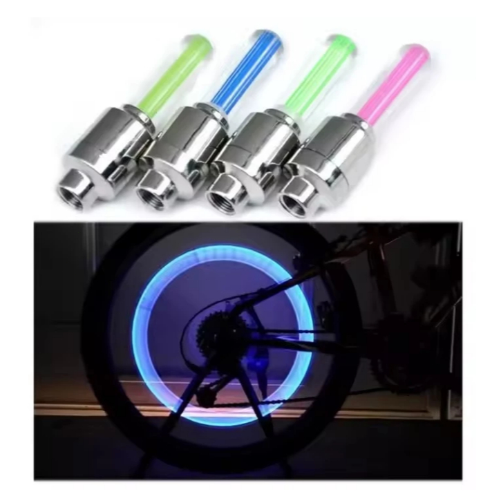 2 lampada led para Roda Valvulas Tampa do Bico Pneu Bicicleta Moto Decoração