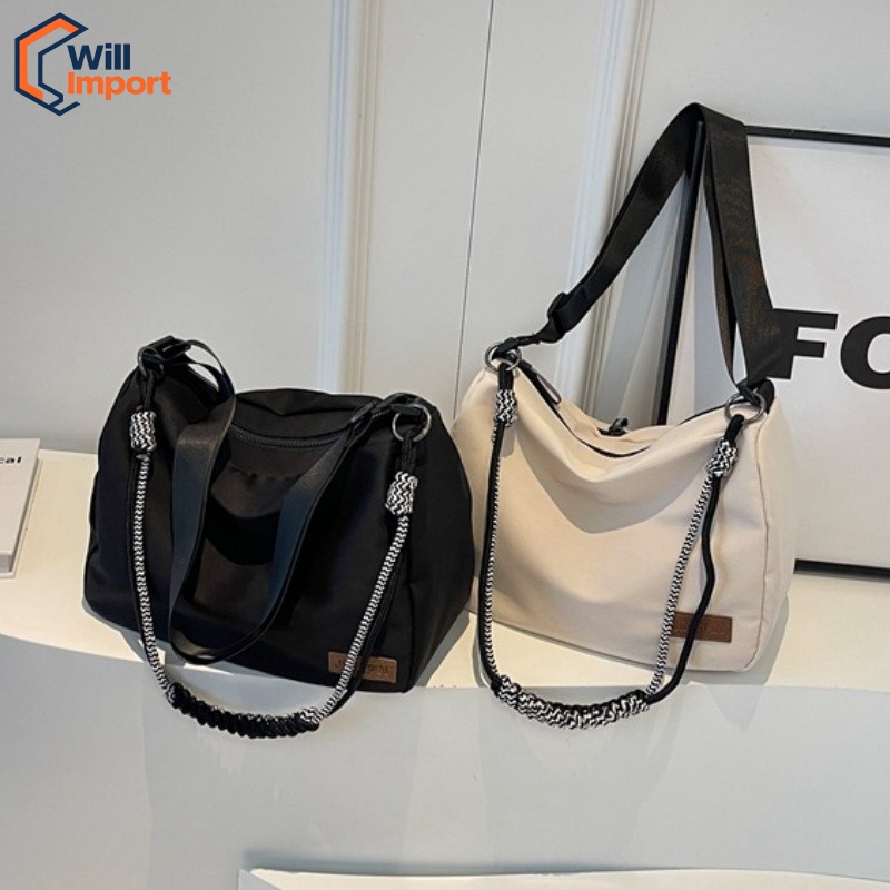 Bolsa de ombro crossbody garota de estudante de lona impermeável de nylon em Oferta na Shopee