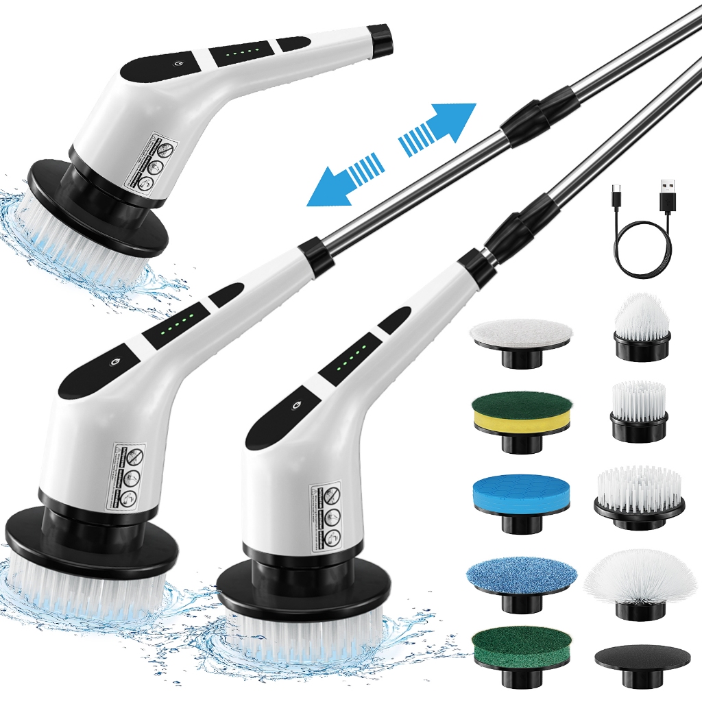 9 em 1 Escova De Limpeza elétrico Ajustável Janela Banheiro e Cozinha Recarregável D10 em Oferta na Shopee
