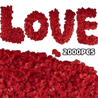 2000 Petalas De Rosas Artificiais Para Decoração Casamento Ar Livre Vermelhas Pétalas em Oferta na Shopee