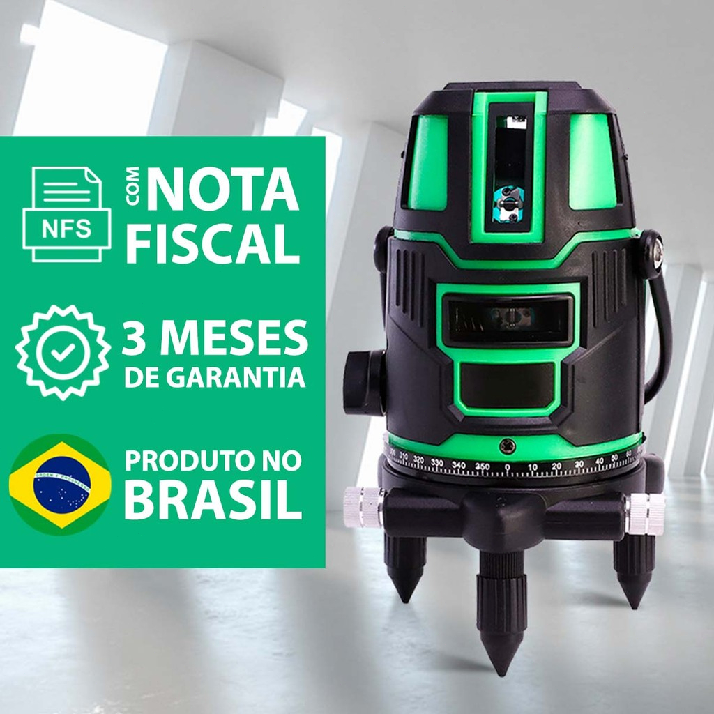Nivel Laser Leiser 2/3 Linhas Prumo Esquadro Bateria Recarregável com Maleta Profissional + Nfe