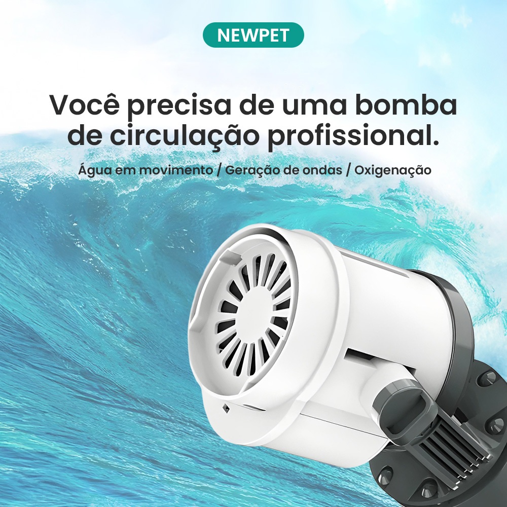 Newpet Bomba de Oxigênio Super Silenciosa Filtro Para Aquário Fonte Água Bebedouro Pet 110V/220V Base Magnética