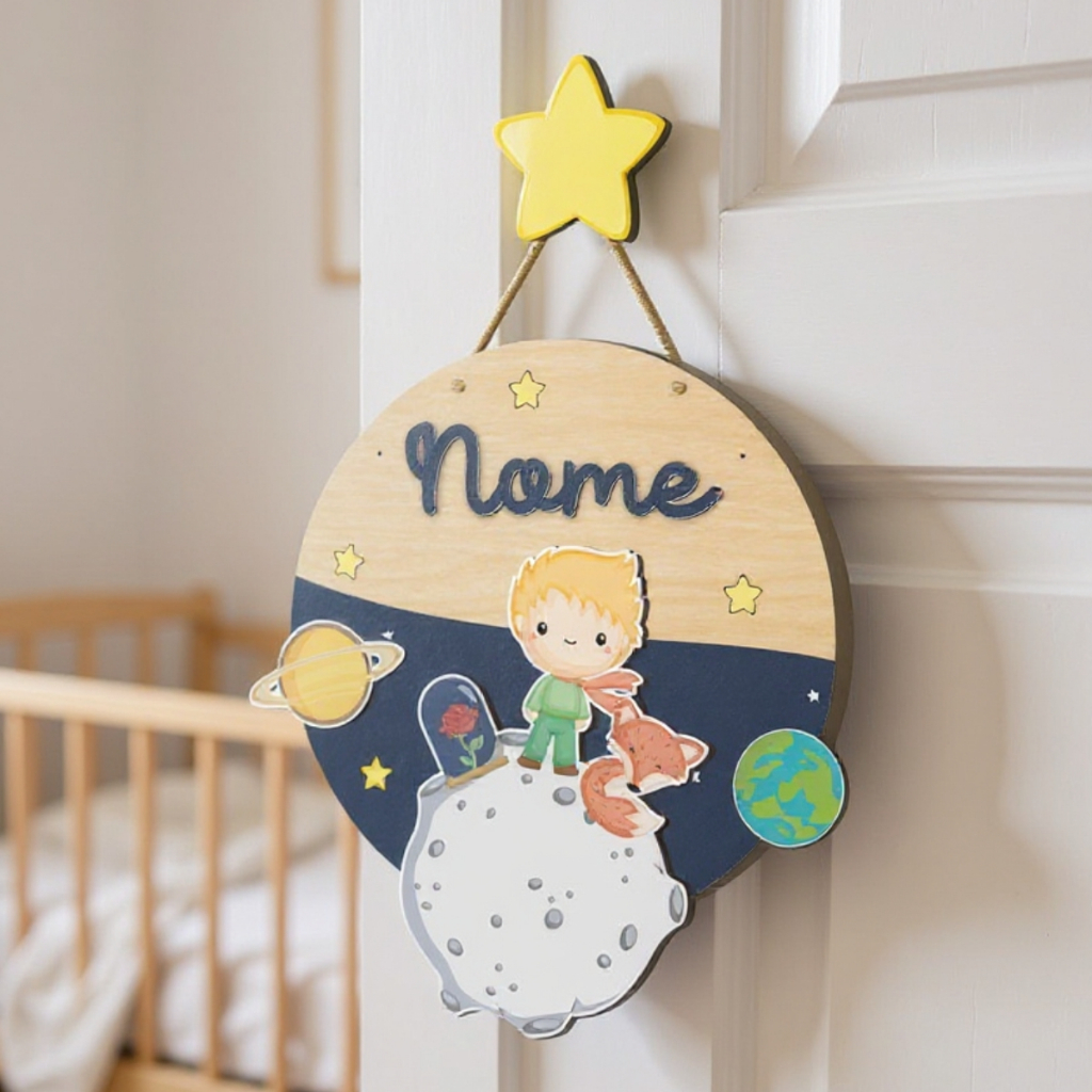 Porta Maternidade Flâmula Pequeno Príncipe 3D 6mm