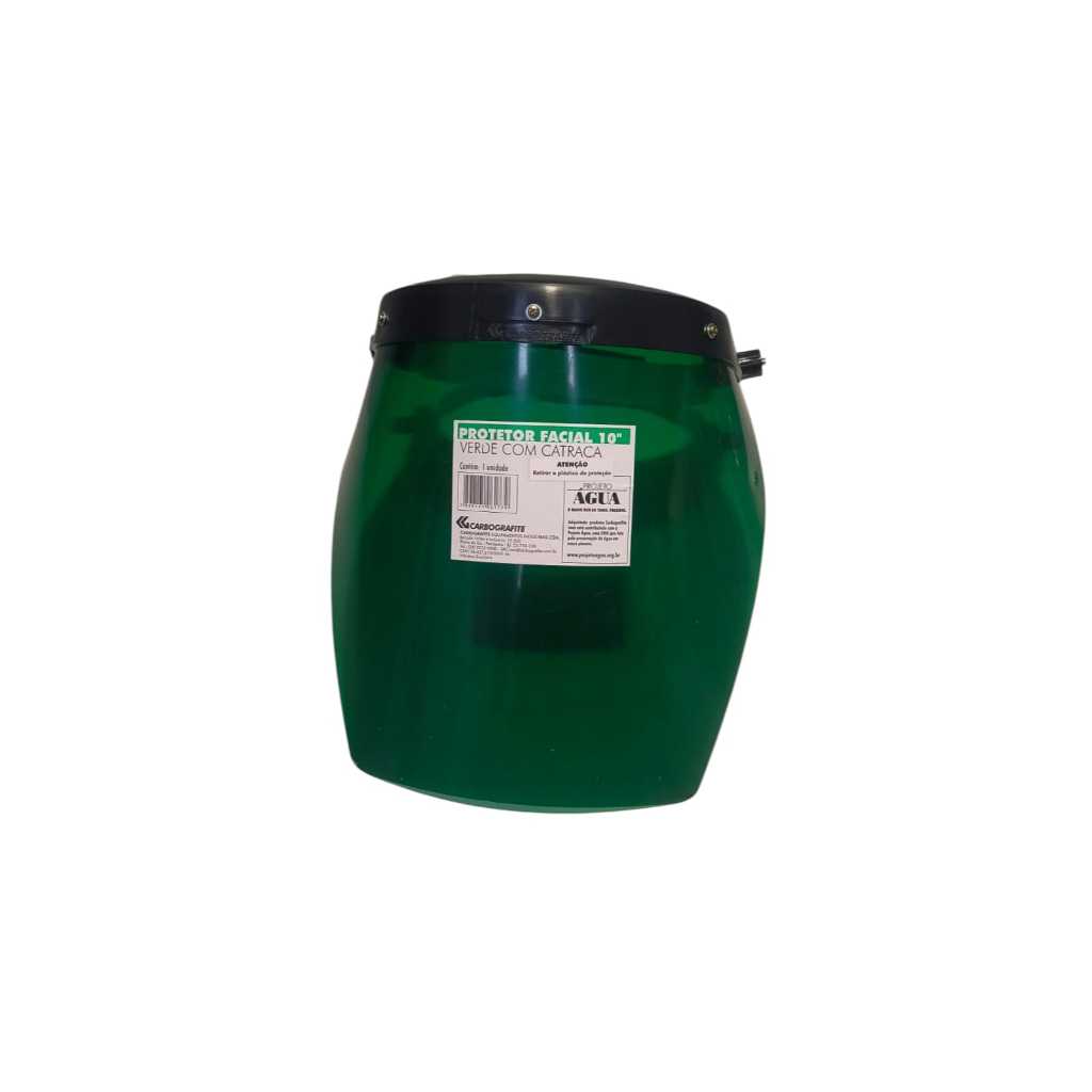 Protetor Facial Proteção Verde com Catraca Ajustável Full face EPI Segurança Trabalho