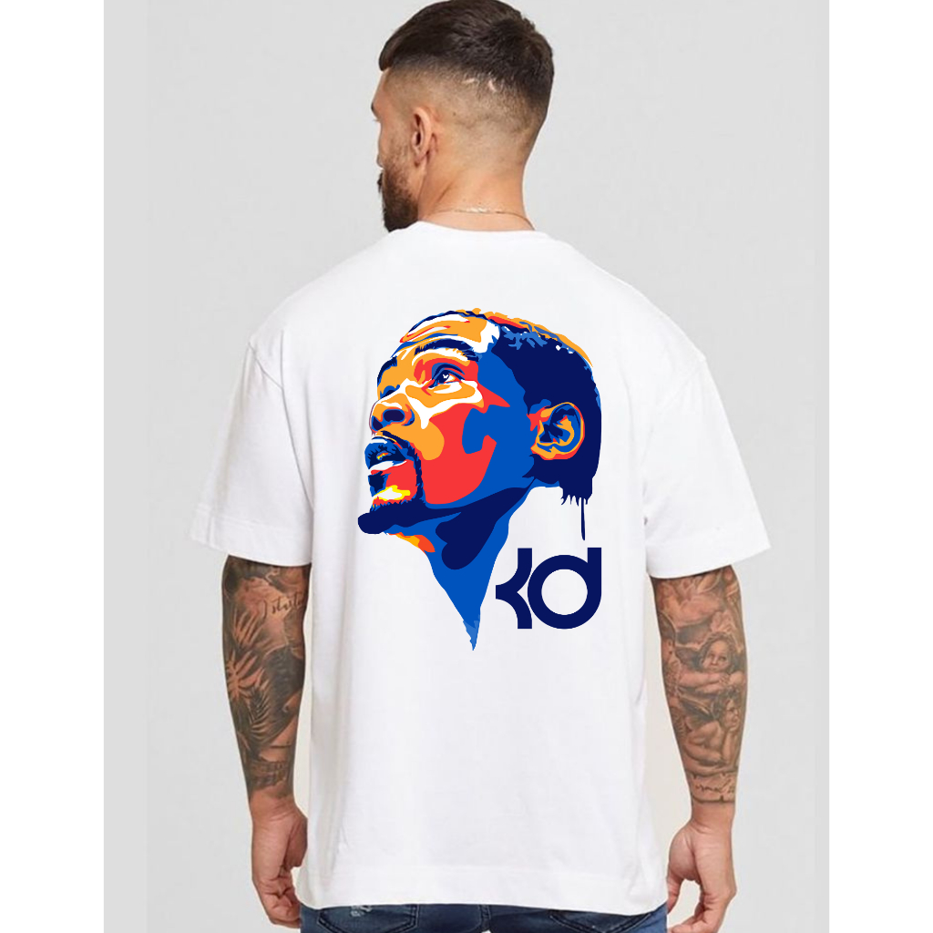 Blusa Oversized Kevin Durant KD NBA Basquette Algodão Confortável Estilo Casual