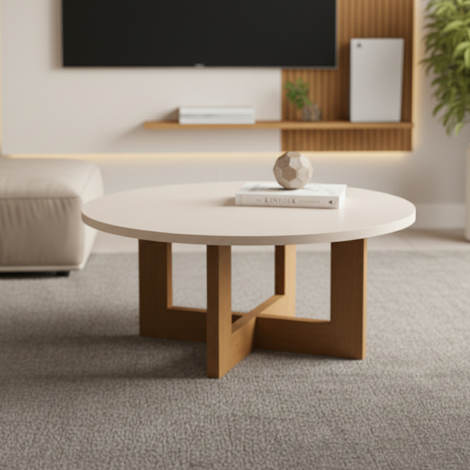 Mesa de Apoio Retrô ou de Centro JB 8001 em MDF Para Sala Decoração de Ambiente - D&A em Oferta na Shopee