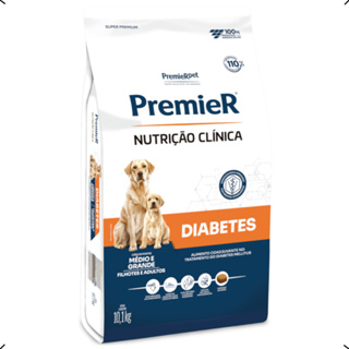 RAÇÃO PREMIER NUTRIÇÃO CLINICA DIABETES RAÇA MEDIA E GRANDE 10KG em Oferta na Shopee