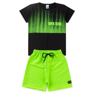 Conjunto Infantil Menino Roupa de Criança masculino Bermuda e Camiseta L21 em Oferta na Shopee