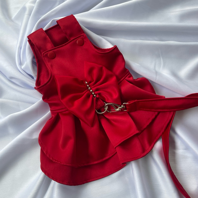 Moda Pet  Jardineira Vestido para Cães de Pequeno e Médio Porte fantasia Carnaval pet