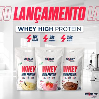 Whey High Protein Absolut Refil  900g em Oferta na Shopee