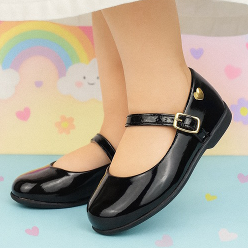 Sapatilha Infantil Menina Sapato Boneca Verniz Basica Sintético Dama Daminha