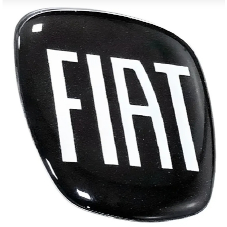 EMBLEMA "FIAT" PARA VOLANTE DE DIREÇÃO DO FIAT (FUNDO PRETO)