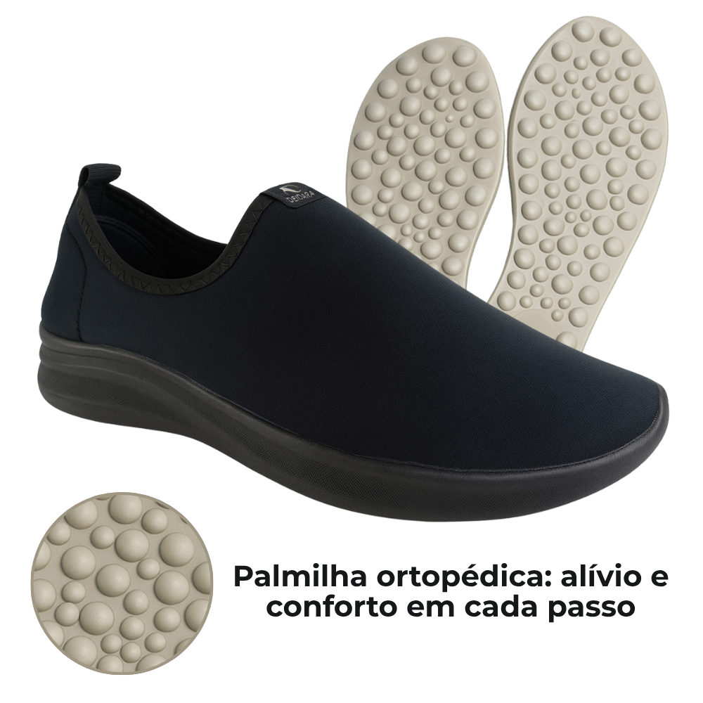Tênis Calce Fácil Macio Confortável Com Palmilha Massageadora Ortopédico Para Esporão em Oferta na Shopee
