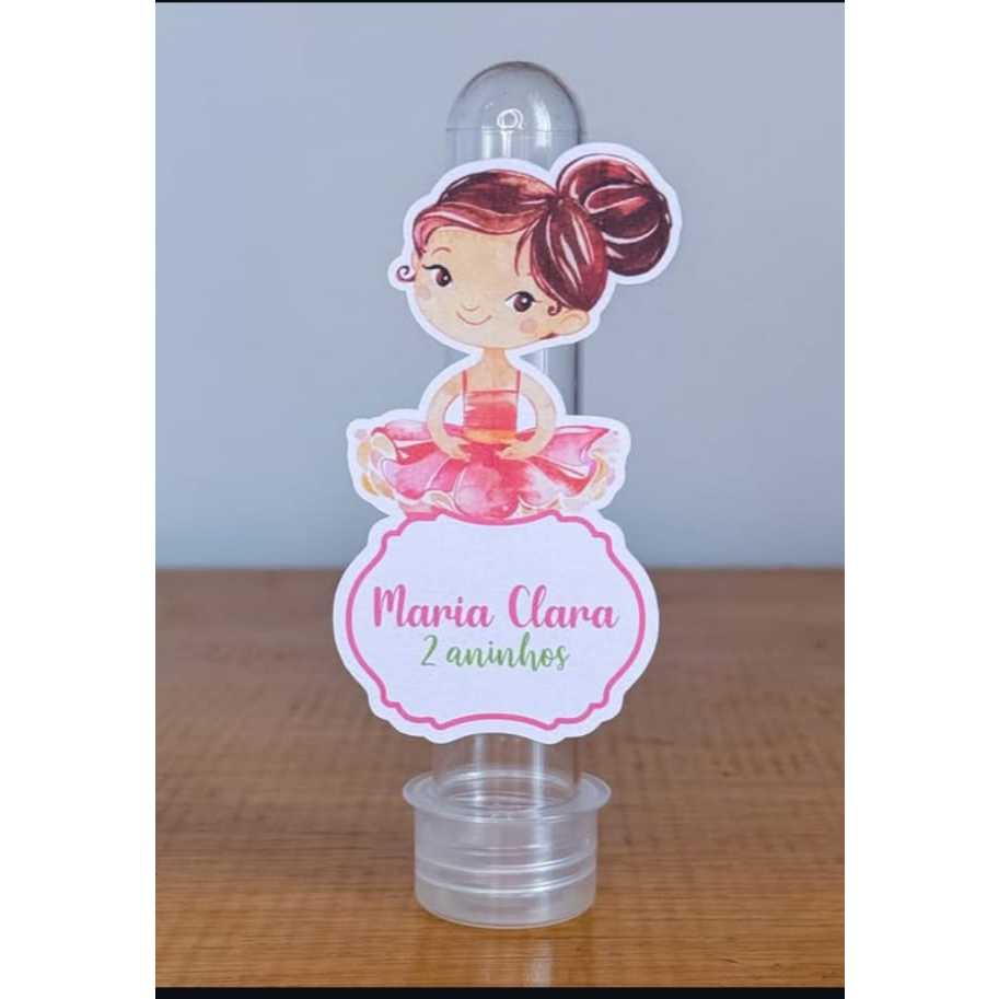 Aplique para Tubete Personalizado Camada única | Festa infantil | Bailarina